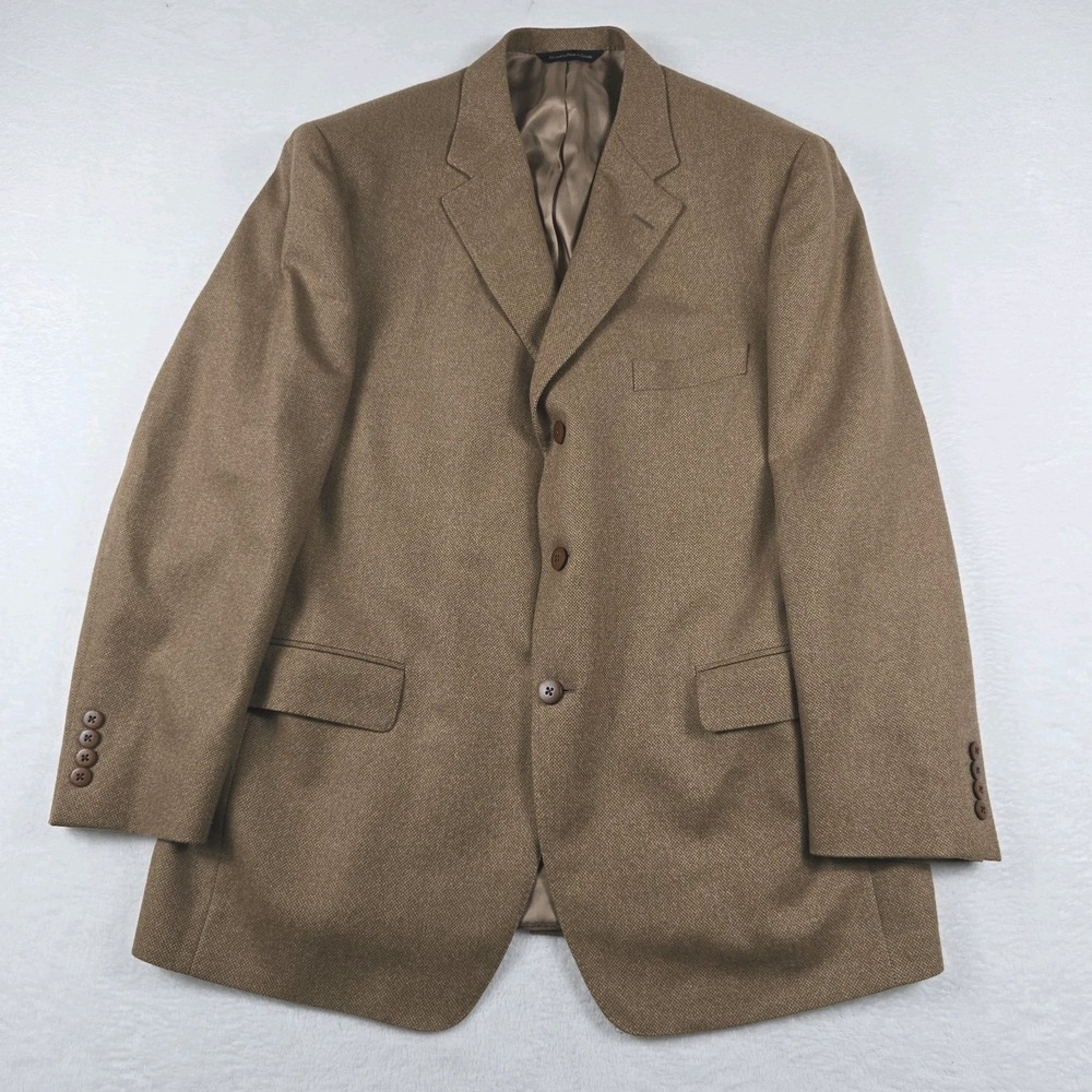 Samuelsohn Greenwich II Camelhair Sport Coat Men's Size 46R Brown 3 Button Notch